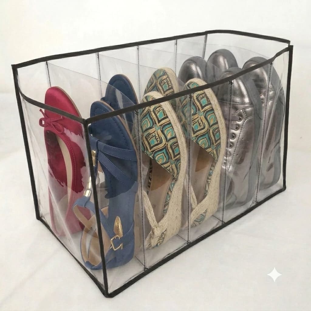 Colmeia Sapateira Organizadora Transparente 5 Nichos Para Sapatos Tênis e Chinelos