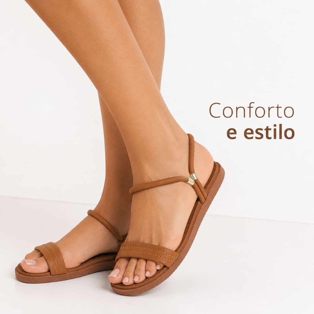 Sandália Feminina Ortopédica Anatômica Super Leve Macia Arisa
