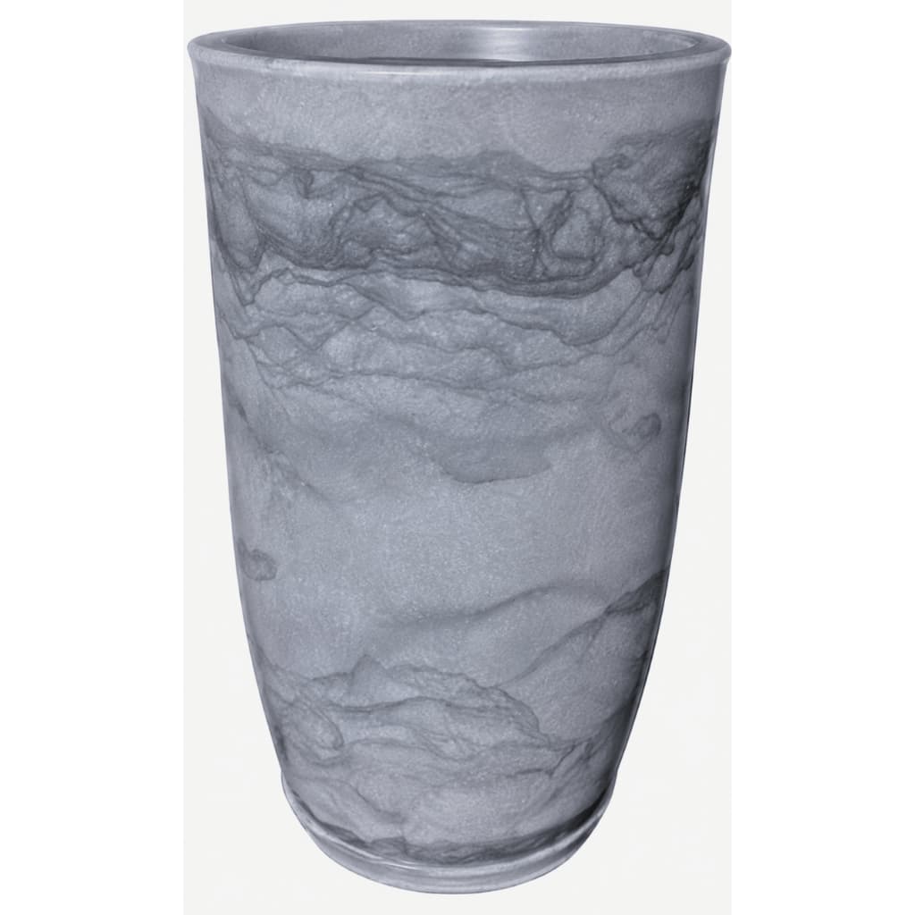 Vasos Para Plantas Cone Bojo Marmorizado Tamanho GG com Prato Coletor - Vaso Decorativo em Polietileno