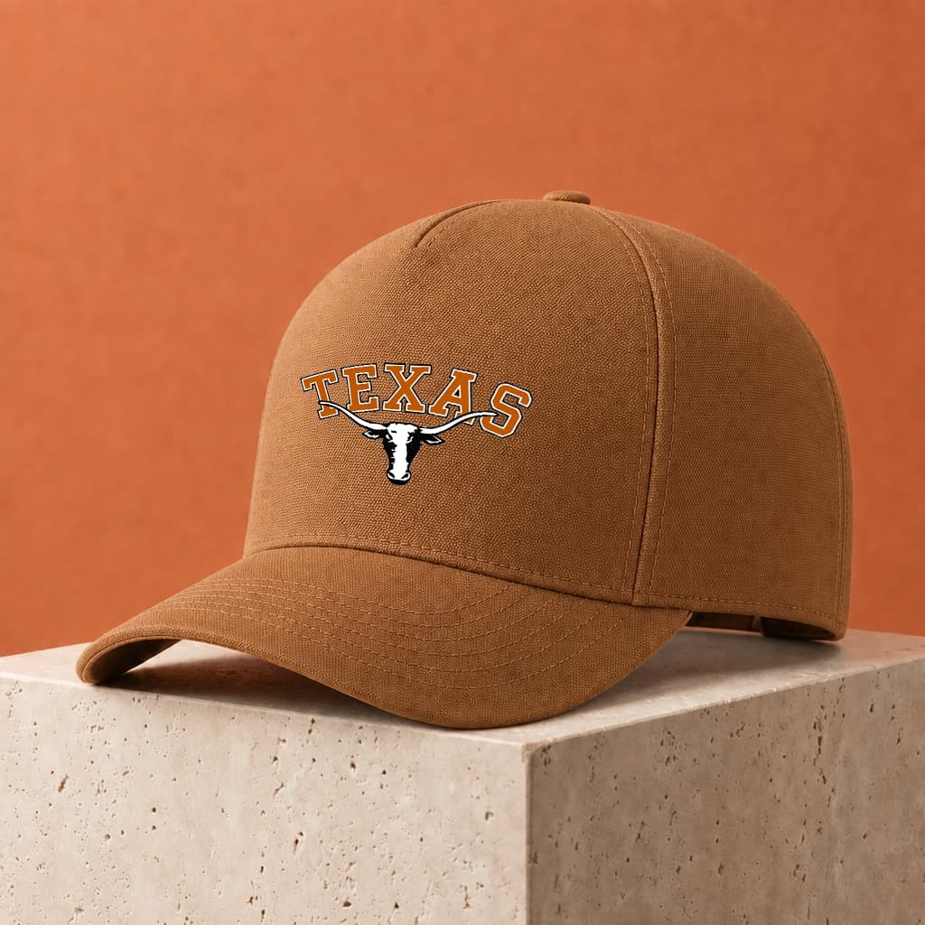 Boné Masculino Country Trucker Caramelo Texas Aba Curva Ajustável Premium Touro Itália Regulável