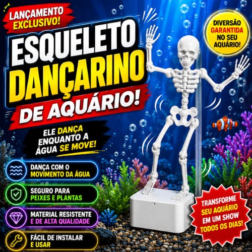 Esqueleto dançarino de aquário diversao em 3D [ENVIO IMEDIATO]