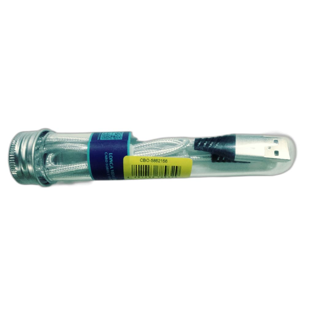 Cabo de Dados Lightining Inova Prata no Tubo Resistente