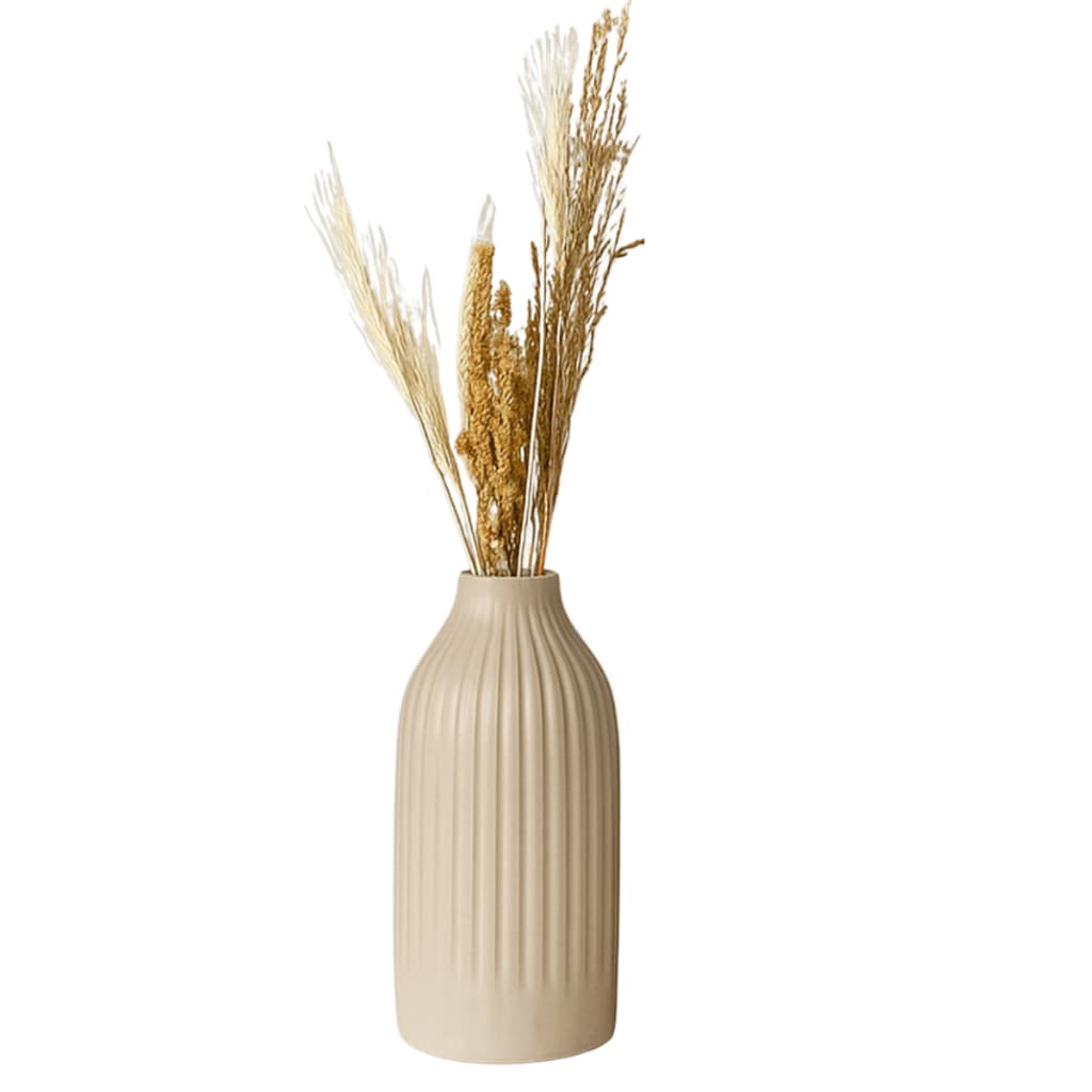 vaso canelado grande em ceramica decoração de casa