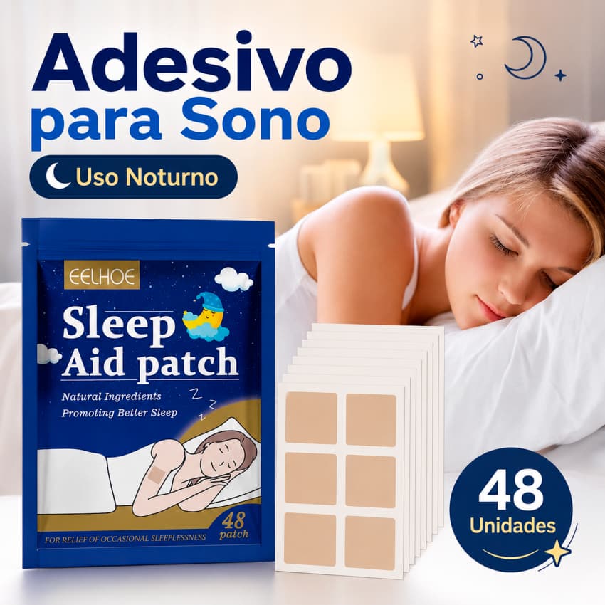 Adesivos Para Sono 48 Unidades Tratamento Da Insônia Acalma Os Músculos Ansiedade Exaustão Física Relaxamento Conforto