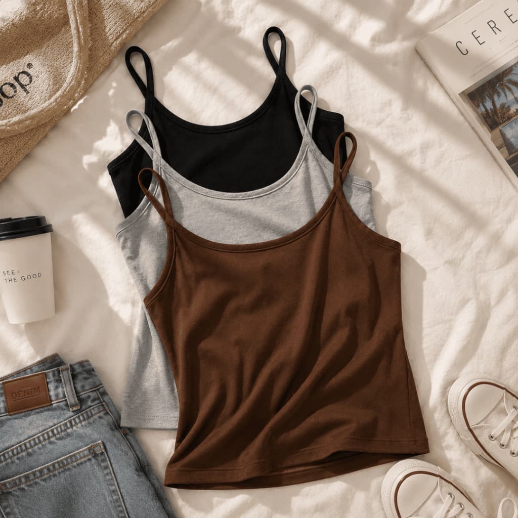 Regata Blusa Malha de Algodão de Alcinha 100% forrada moda blogueira verão