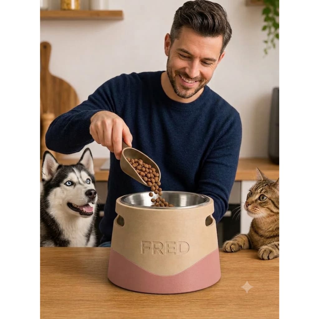 Comedouro Pet Personalizado Com Nome Tigela Inox Cachorro Gato Premium Elevado