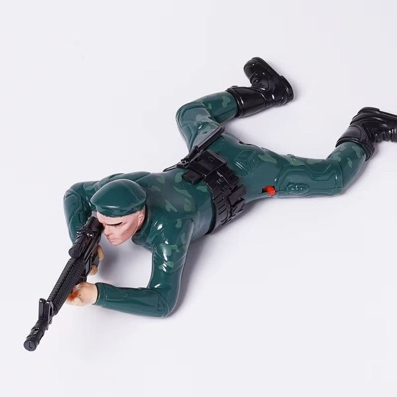 Boneco Soldado Atirador Guerra Exercito com Led Verde (**NÃO RASTEJA!**)