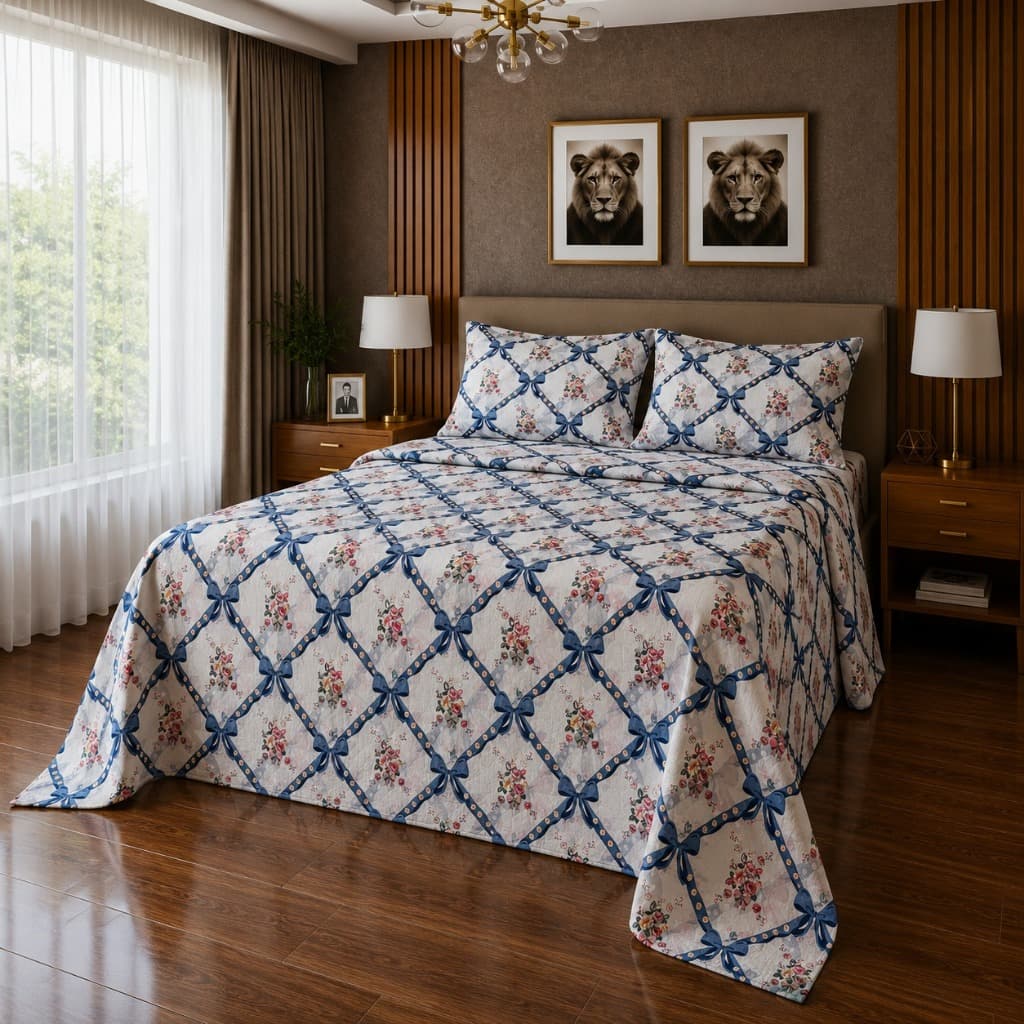 Lençol de cama Casal QUEEN e SUPER KING Toque macio com 2 Porta travesseiros com Acabamento na bainha *Oferta
