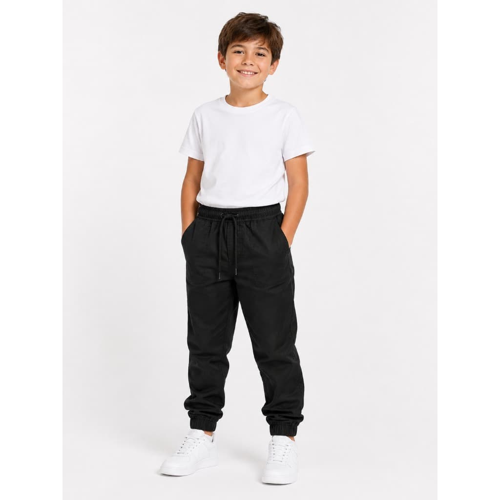 Calça Jogger Infantil Juvenil  Elástico na Cintura Ajustável  Punho na Perna Regulável
