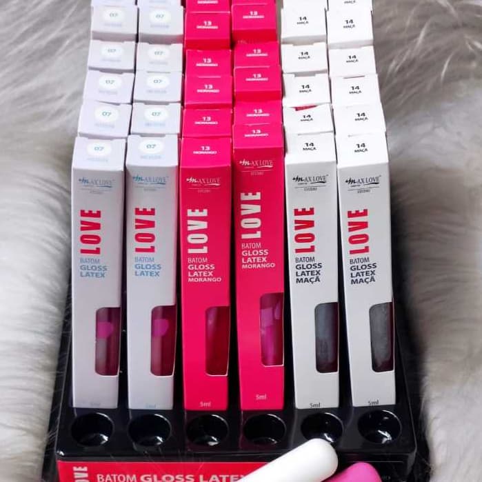 Box Display Gloss Latex (48und com 3 tipos de Gloss + Provador) - Max Love