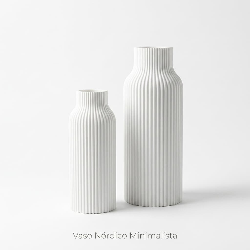 Conjunto de Vasos Decorativos Premium Canelados Estilo Nórdico Para Decoração De Interiores Quarto Sala Aparador
