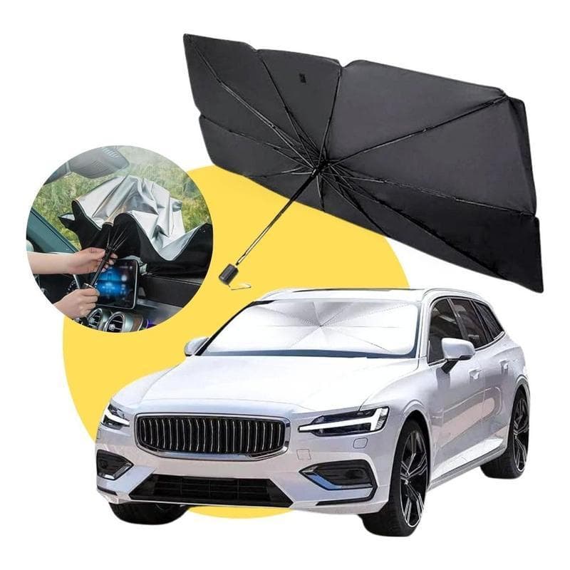 Universal Guarda-Sol para Para-Brisa de Carro Tipo Guarda-Chuva Dobrável Protetor Solar Isolamento Térmico Bloqueio UV