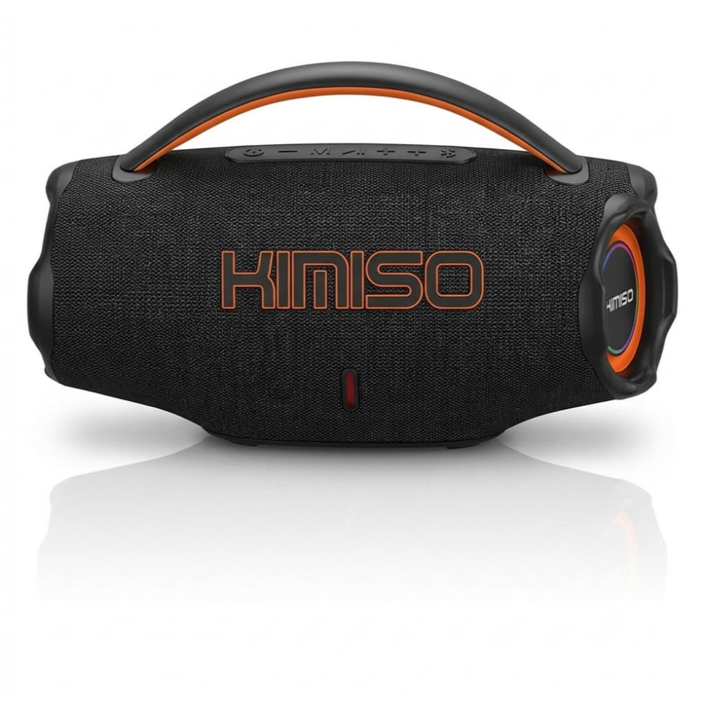 Caixa de Som Bluetooth Kimiso KMS-278 120W Extra Bass à Resistente a Água RGB Luzes Portátil Recarregável