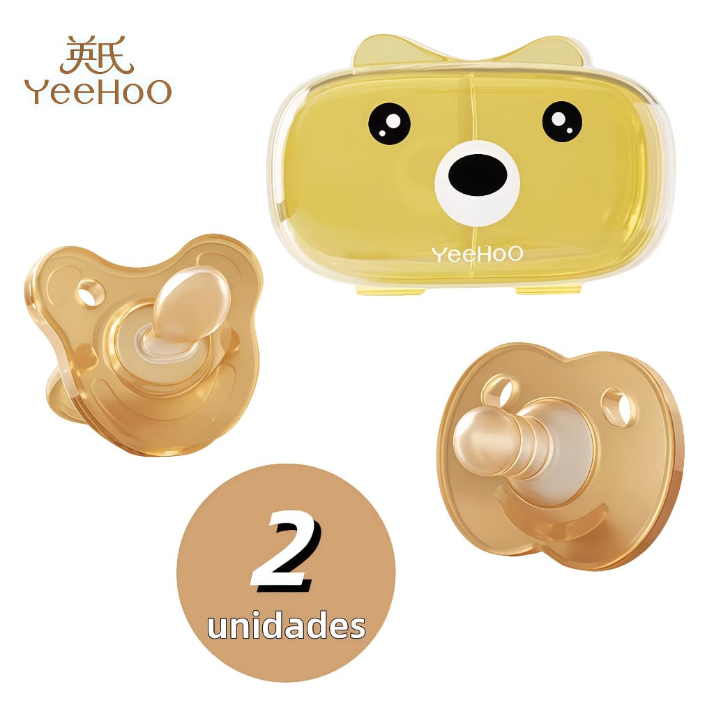 YeeHoO Novo 2 Peças chupeta chupeta mam 0 6 meses recém nascido unissex bico bebê recém nascido