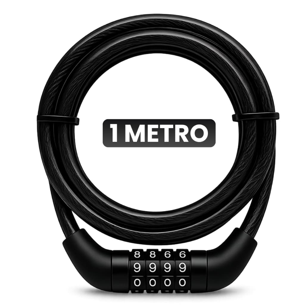Cadeado 1 Metro Bicicleta Antifurto Trava Com Senha Aço Reforçado Para Bike Moto Corrente Portão