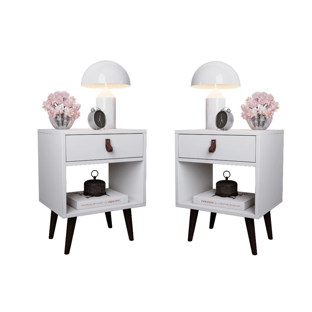 Kit 2 Cabeceiras Ravenna para Quarto com Puxador em Couro | Design Moderno e Elegante