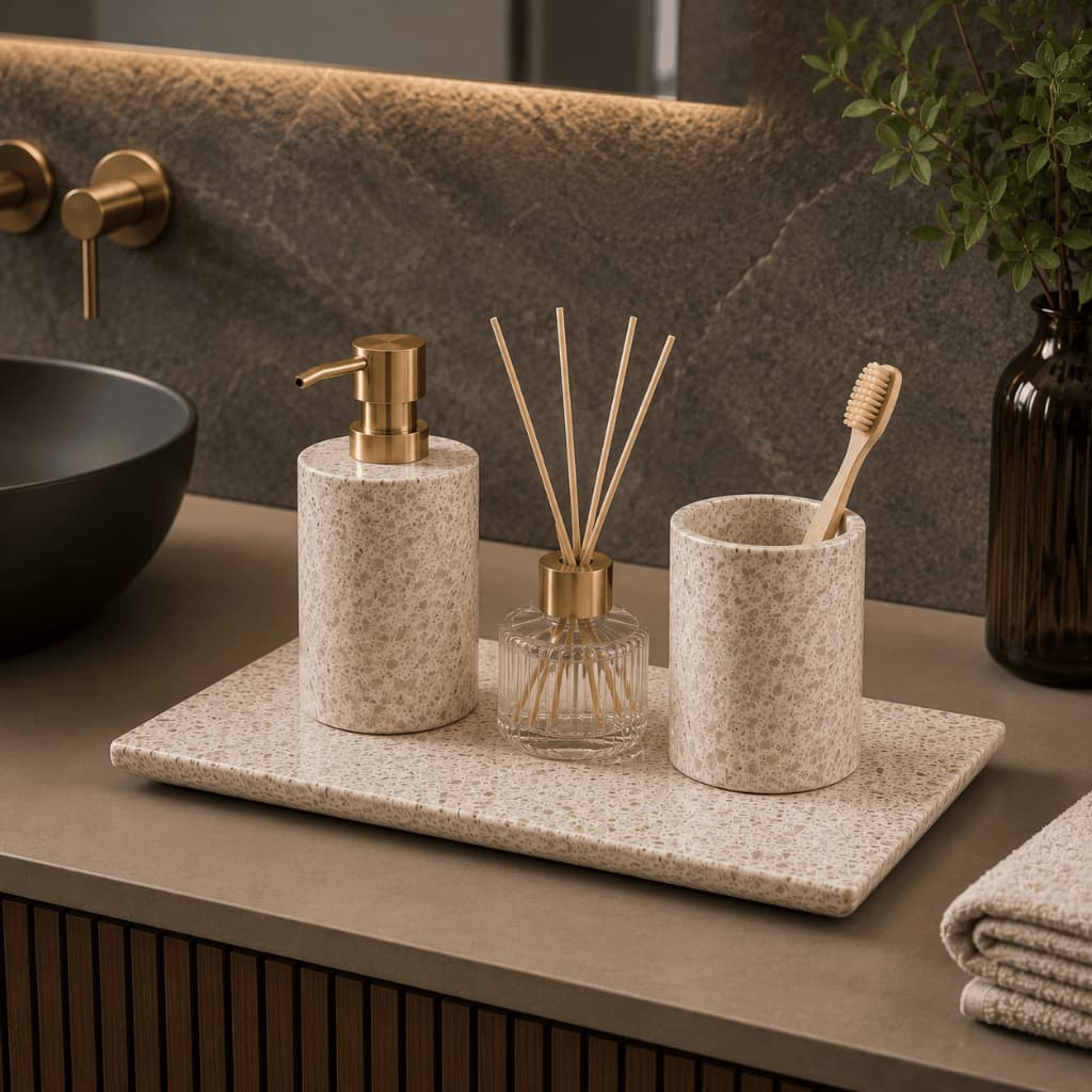 Bandeja Mármore Natural Porta Sabonete Organizador Luxo Feita à Mão Lavabo Decorado Porta Perfume