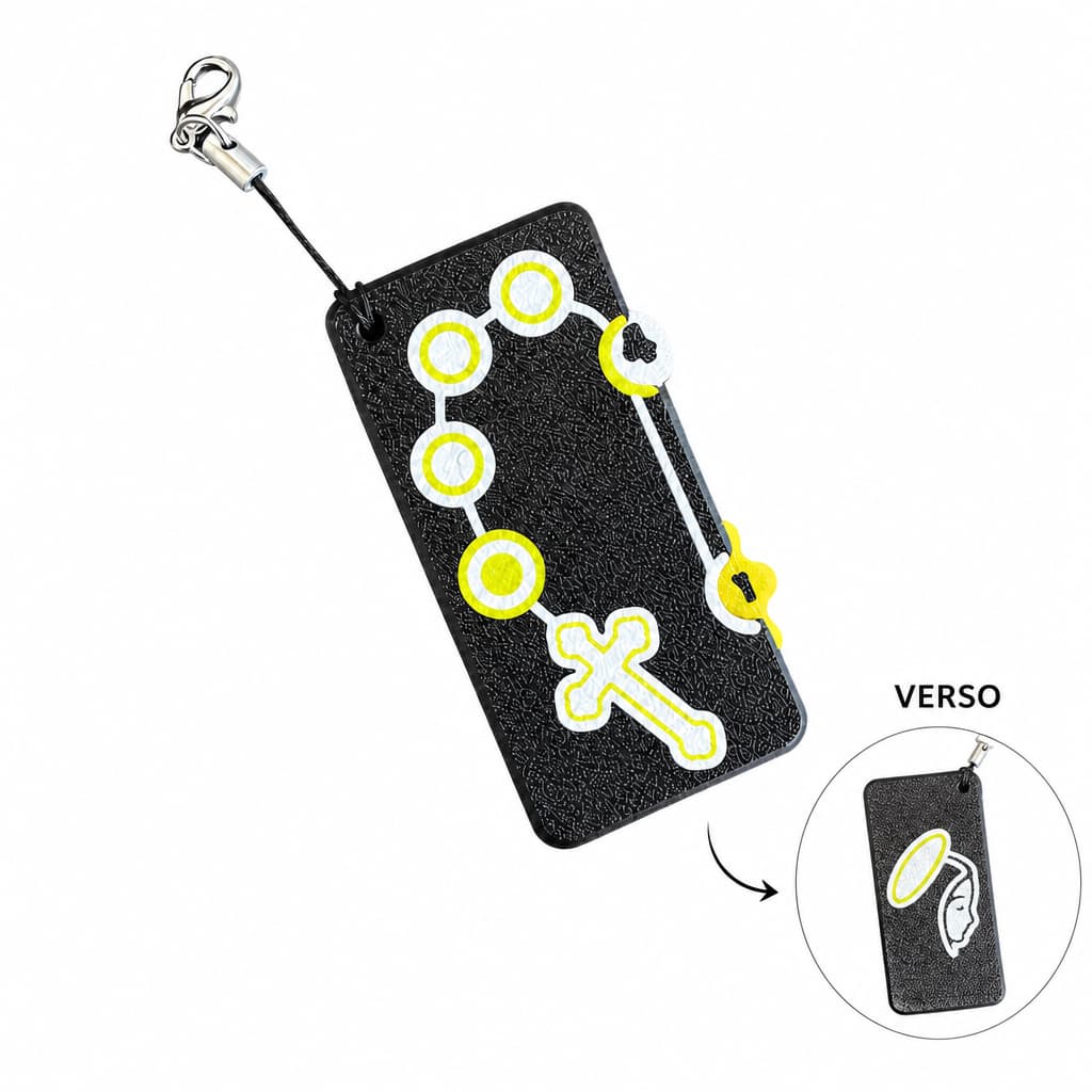 Rosário Fidget Chaveiro Terço Católico Antiestresse Relaxamento Fé Presente 7cm