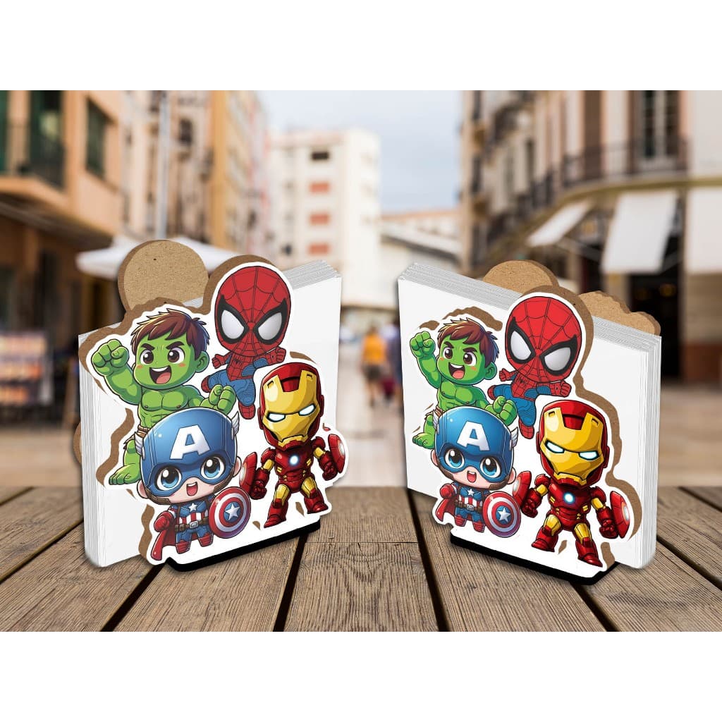 Kit 10 Centro de Mesa Porta Guardanapo Vingadores Baby 3