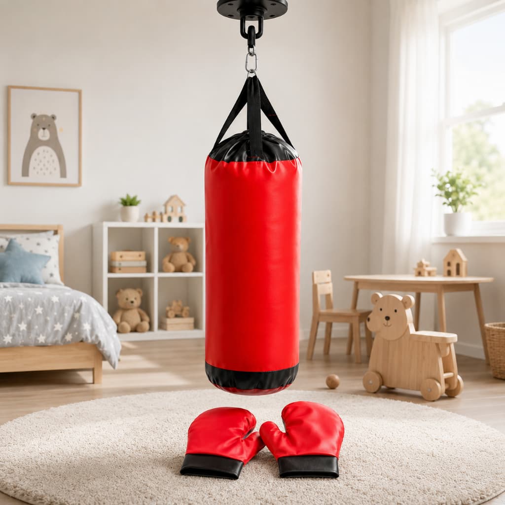 Kit de Treinamento de Boxe Infantil Importway – Saco + Luvas, Ideal para Coordenação e Exercícios
