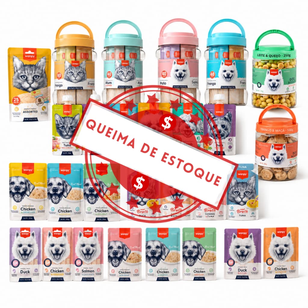 Wanpy Petisco Gato Cachorro Biscoito Cookie Sopa Caldo Caldinho Sache Super Premium Creamy Freeze Dried Churu Truly