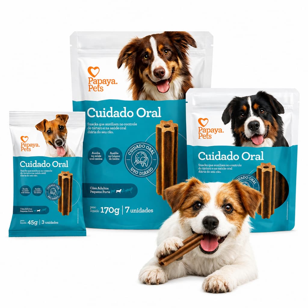 Petisco Pet Bifinhos Diversos Tamanhos Dental Premium Cães Snack Antitártaro Cuidado Oral Diário