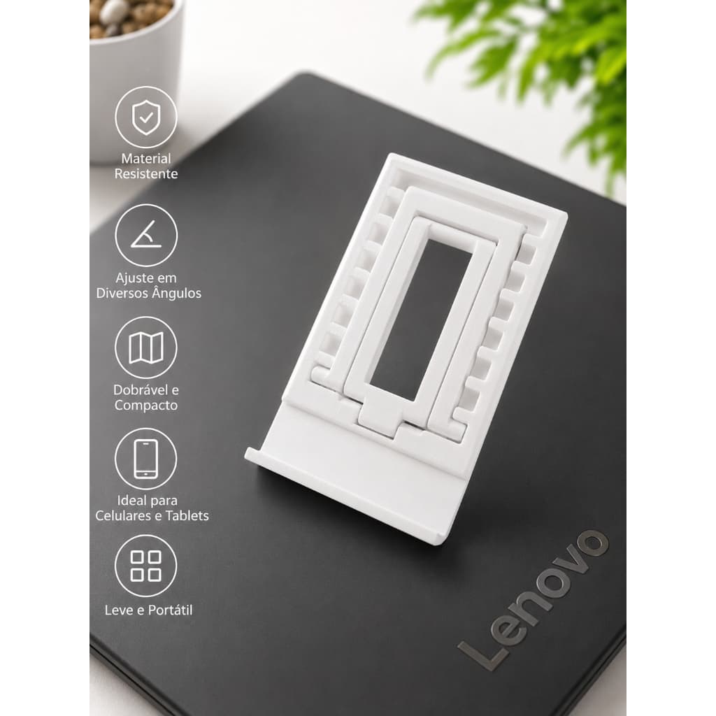 Suporte Celular Dobrável De Mesa Escritório Home Office Versátil