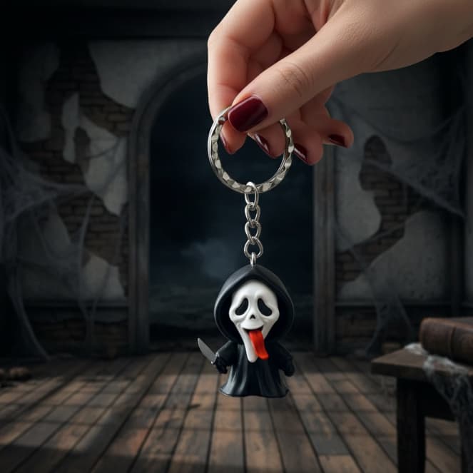 Chaveiro Ghostface em Impressão 3D - Chaveiro, Ghostface, colecionável, presente, souvenir, impressão 3D