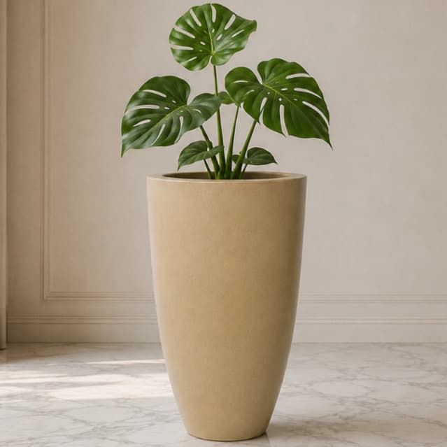 Vaso Decorativo Ibiza Bojo Slim Marmorizado 40x25 Luxo Para Sala Quarto Varanda Jardim Decoração