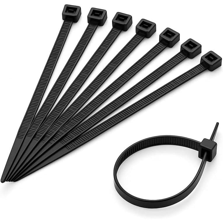 Kit 100 Abraçadeira de Nylon Enforca Gato Braçadeira Cinta Plástica Preta 2,5x100mm
