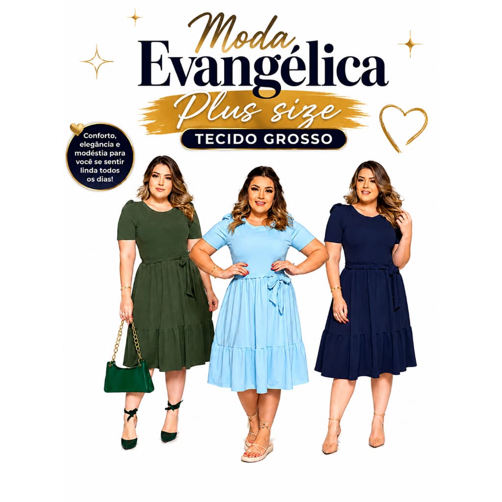 Vestido Feminino Moda Evangélica Social Midi Gospel Tubinho Plus Size Pretinho Basico Renda Tule