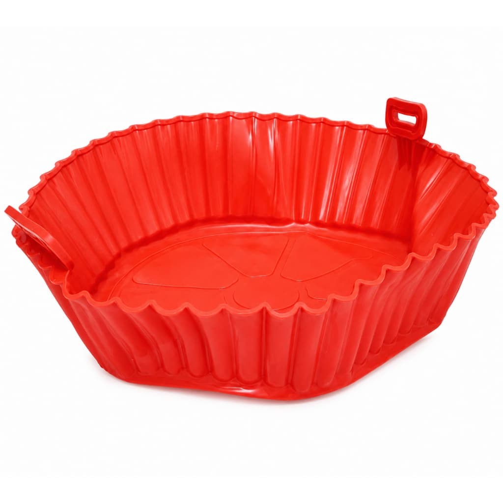 Forma De Silicone Para Air Fryer Forno Fritadeira Assadeira Reutilizável Antiaderente Flexível