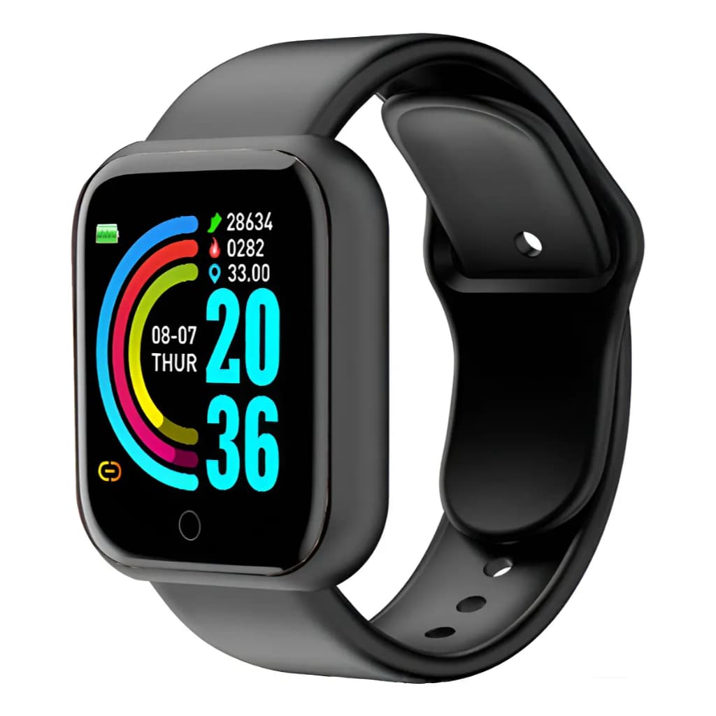 Relógio Inteligente Smartwatch Masculino Feminino D20 Cor Da Pulseira Preto Elaf