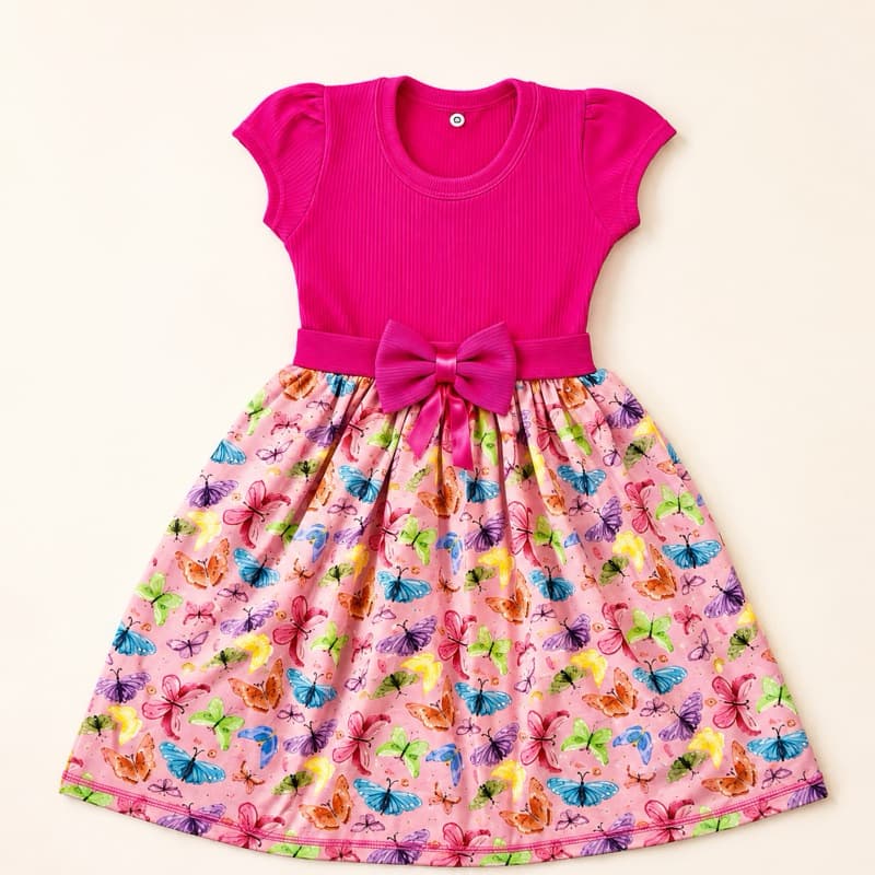 Vestido Festa Infantil Borboleta Menina