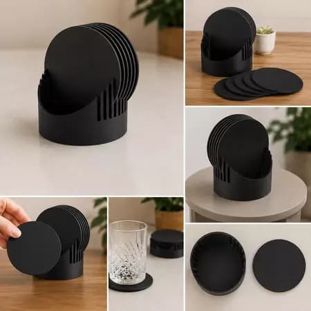 Porta-Copos com Suporte Organizador | Kit Porta Copos Decorativo em Impressão 3D