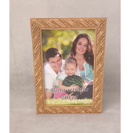 Porta retrato 10x15 com vidro eucatex 3mm moldura gravada
