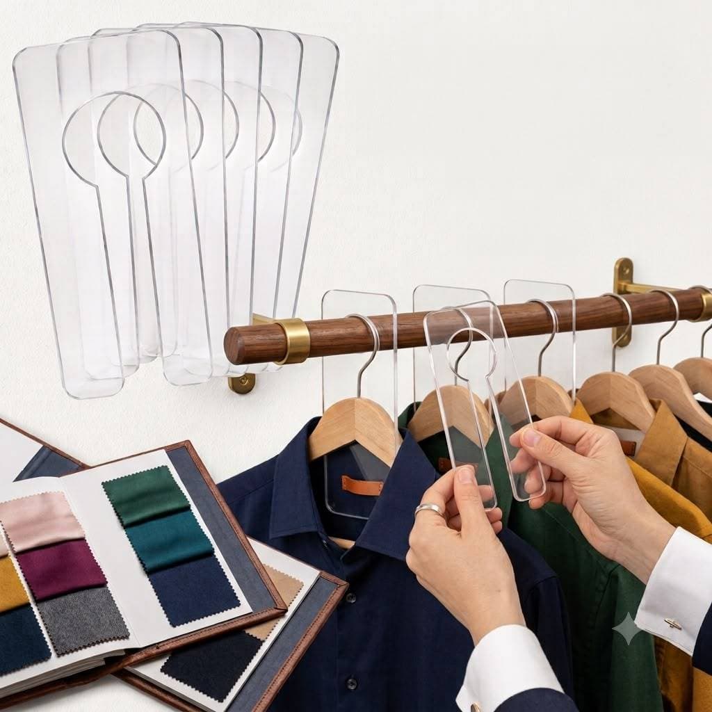 Separador De Cabides Acrílico Organizador Casa Roupa Kit 5 e 10 Unidade