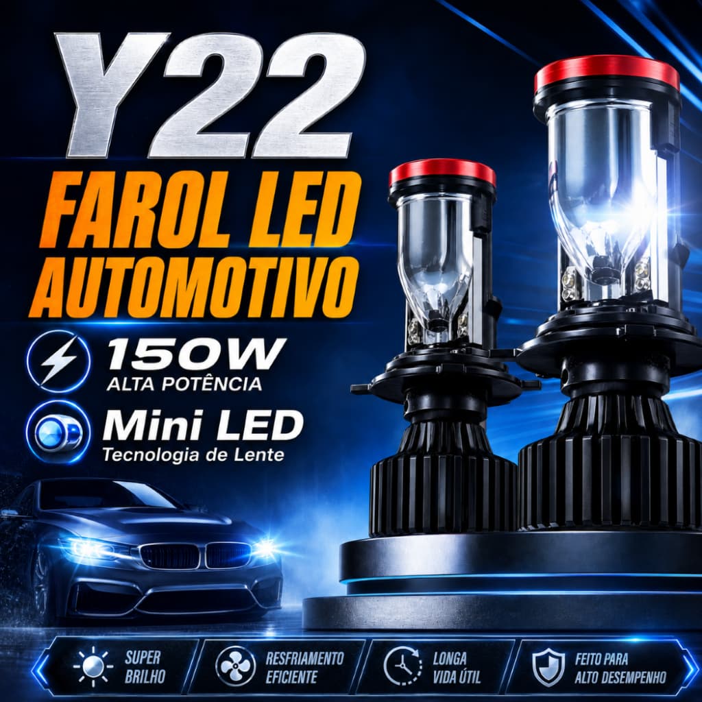 [1 Par] Lâmpada LED para carro Y22 Lâmpada LED para farol