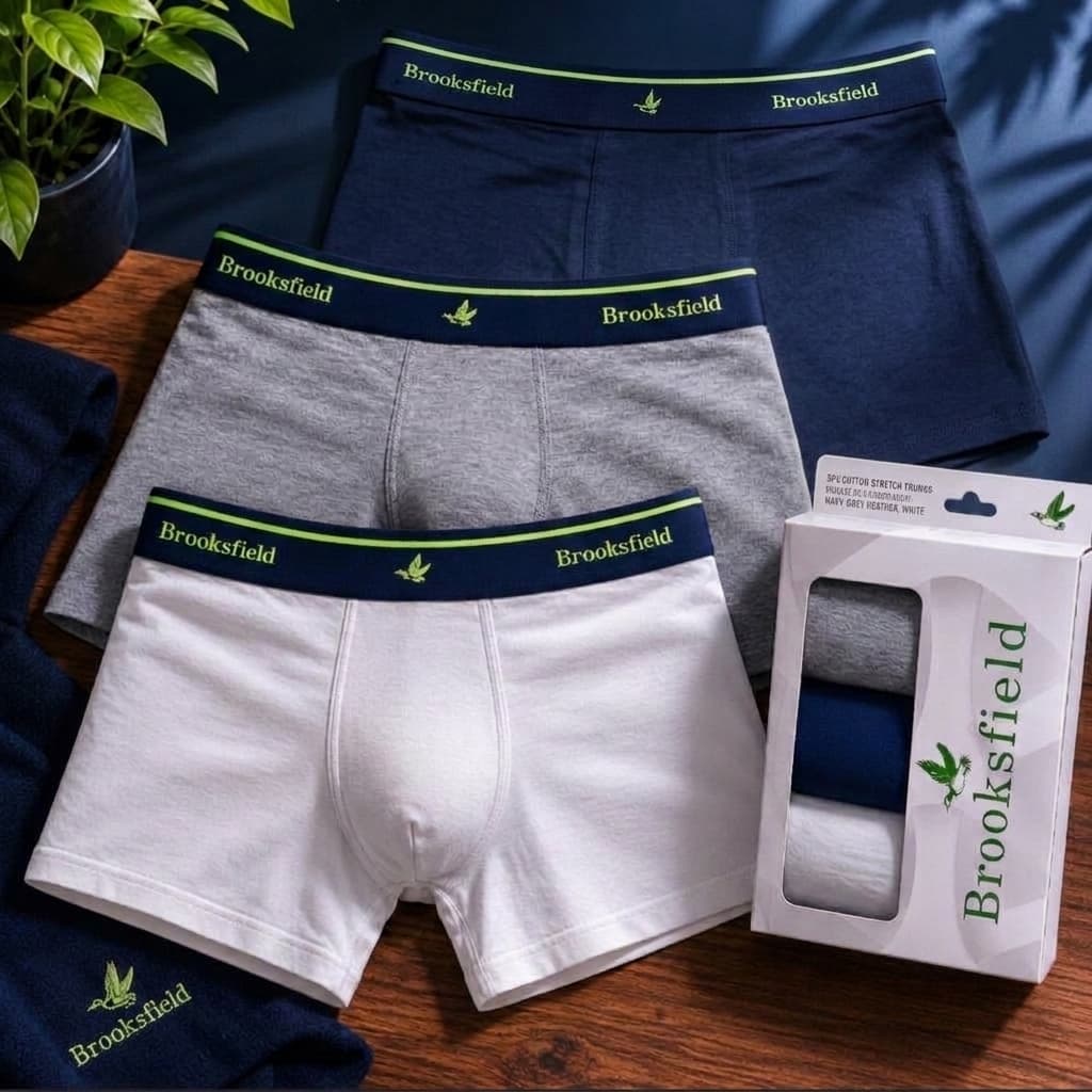 Kit 3 Cuecas BrooKisfield Boxer Masculina