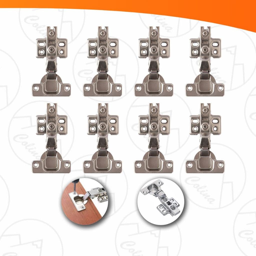 Kit 1 a 8 Dobradiças Curva Com Amortecedor  10.8cm Importadora Util