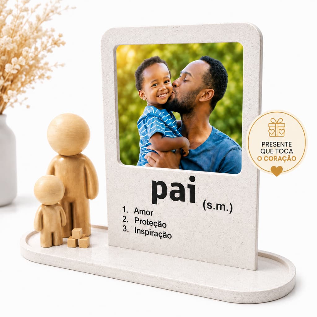 Moldura Dia dos Pais Personalizada | Porta Retrato para Pai Personalizado com Foto