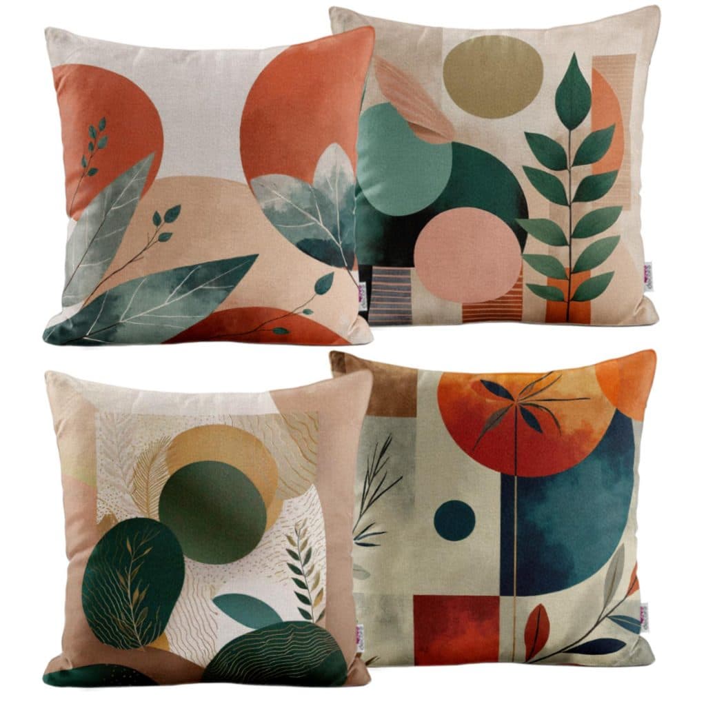 Kit 4 Capas de Almofadas Decorativas Para Sofá Sala Quarto Poltrona Boho Luxo - Novadecora