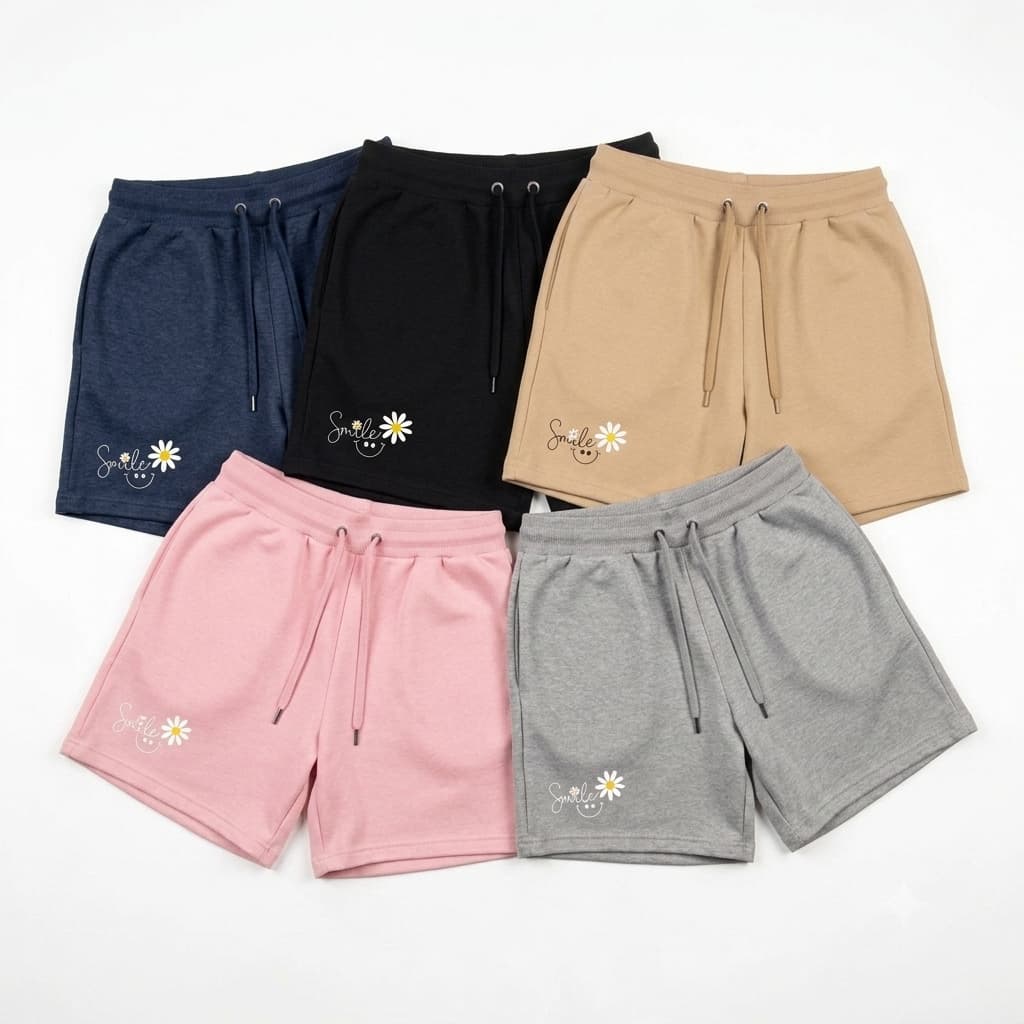 Short Infantil Feminino -Smaile– Moletom Conforto e Liberdade Escola Dia a Dia 4 a 14