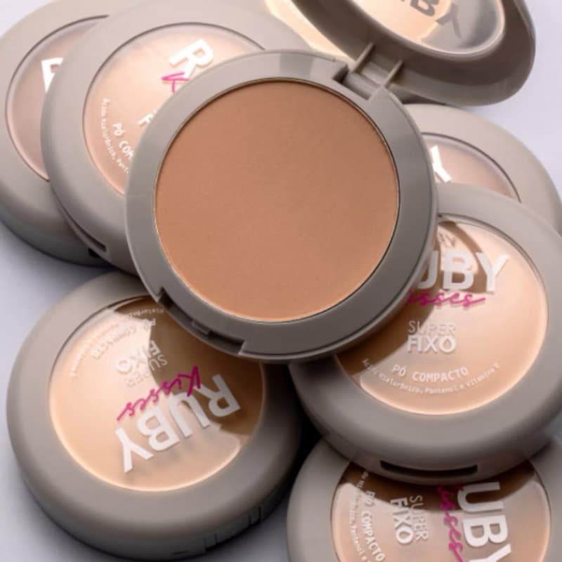 Pó Compacto Super Fixo Ruby Kisses com Ácido Hialurônico e Hidratação