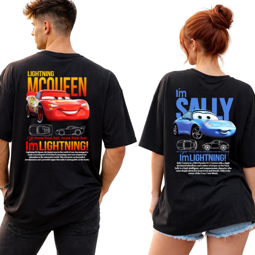Kit Camisas Conjuntos camisetas Casal streetwear COUPLE MCQUEEN e SALLY