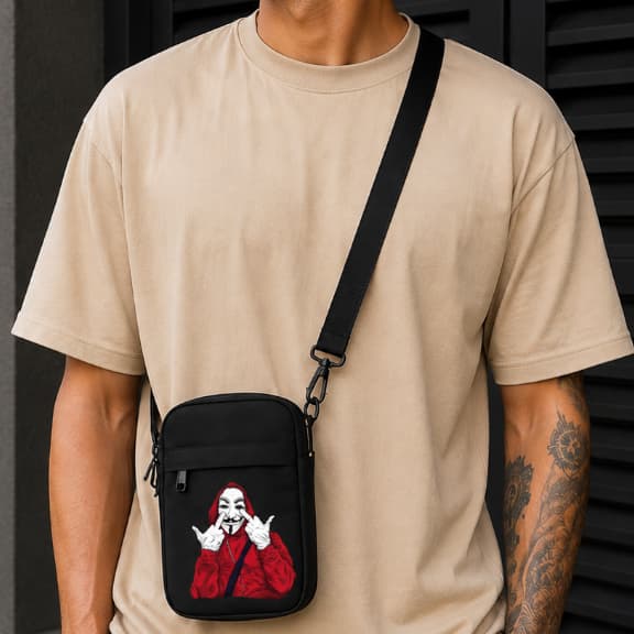 Bolsa La Casa de Papel Transversal Shoulder Bag Tiracolo Pochete Resistente Unisex Mini