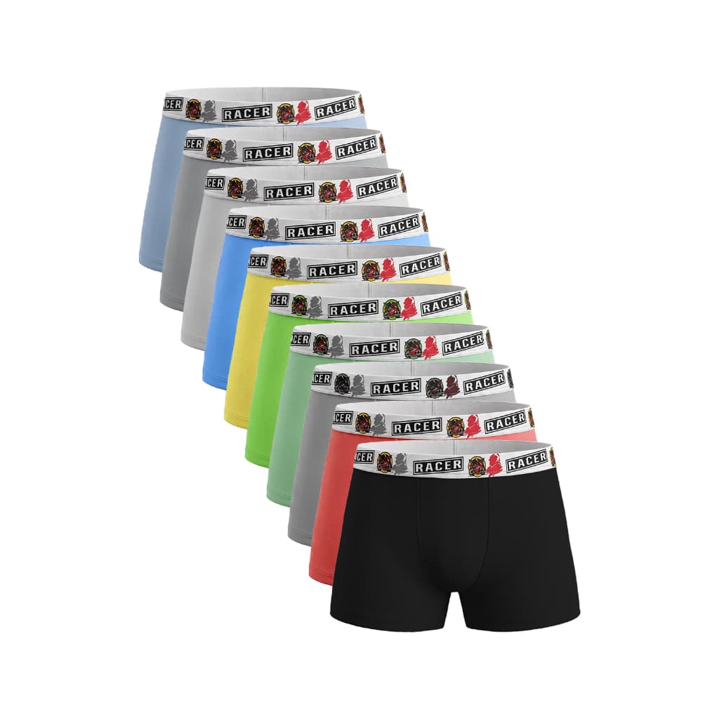 Kit 5 ou 10 Cuecas Boxer Box Infantil Microfibra Lisa