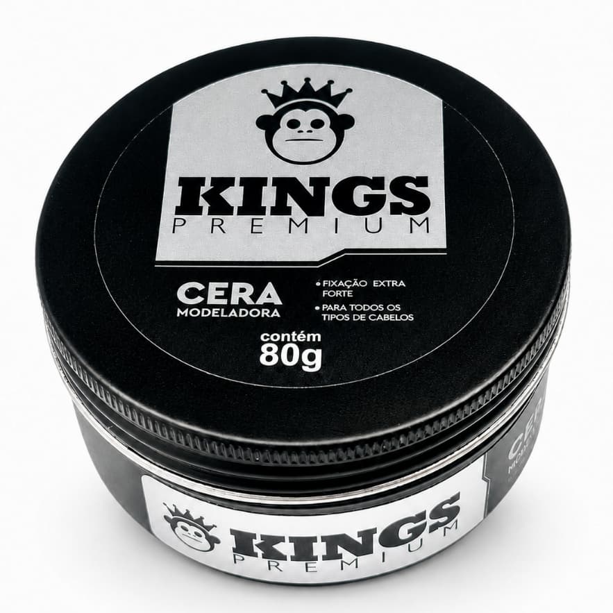 Pomada Cera Modeladora Premium Kings Love Spell 80g – Hidratação, Fixação e Brilho