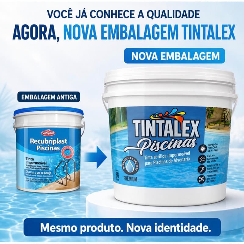 Tinta Acrílica Impermeável Para Piscina Alvenaria 3,6lt
