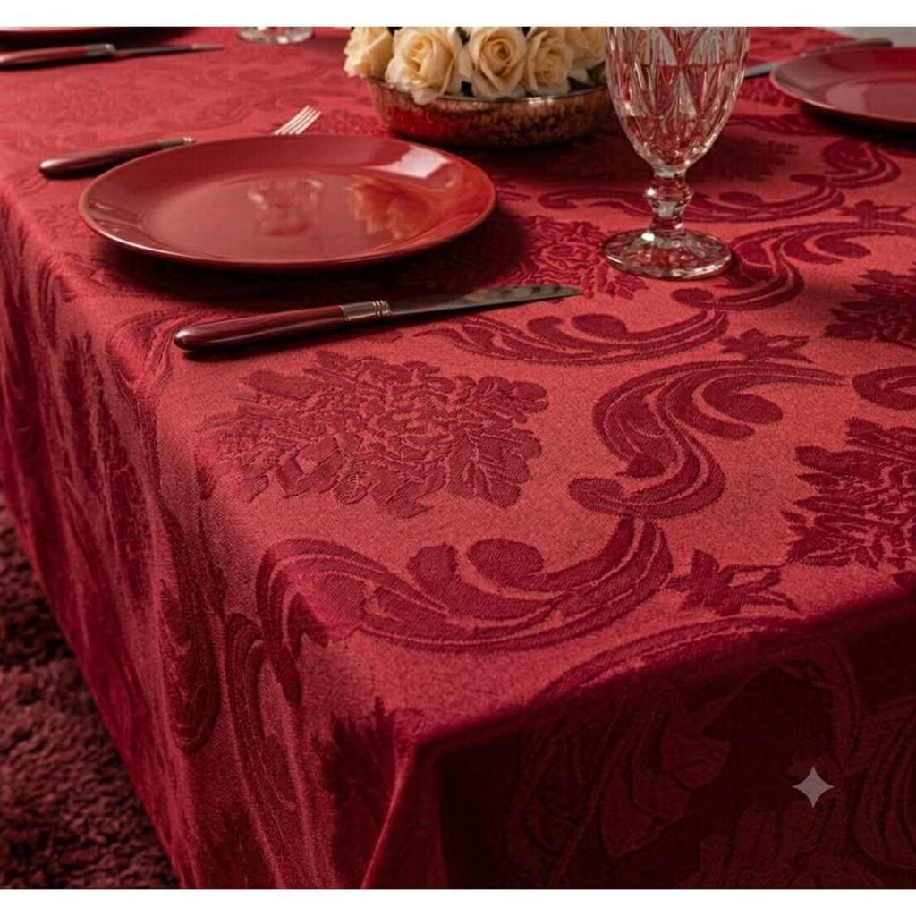 Toalha de Mesa Jacquard Luxo Premium Cozinha Várias Cores Vários Tamanhos ( 4 lugares,6 lugares,8 lugares)